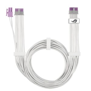 Кабель для відеокарти Asus ROG Equalizer 12V-2x6 ATX 3.1 & PCIe 5.1 White (90YE00BP-B0QA00)