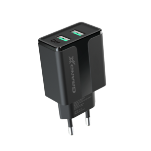 Мережевий зарядний пристрій Grand-X CH-15B (2xUSB 2.1A) Black