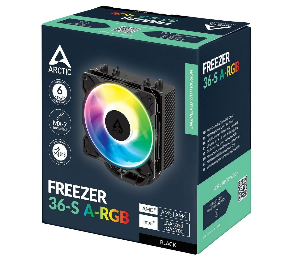 Кулер процесорний Arctic Freezer 36S A-RGB Black (ACFRE00198A)