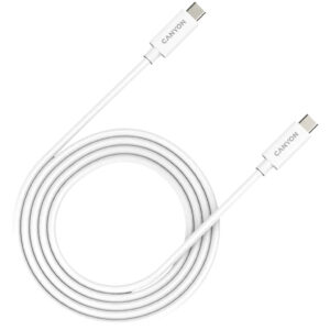 Кабель Canyon UC-42 USB Type-C - USB Type-C (M/M) 240W 2 м, White (CNS-USBC42W)
