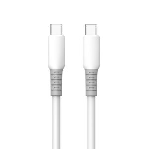 Кабель ColorWay USB Type-C - USB Type-C (M/M), liquid silicone, 3А, 1 м, White (CW-CBPDCC093-WT)