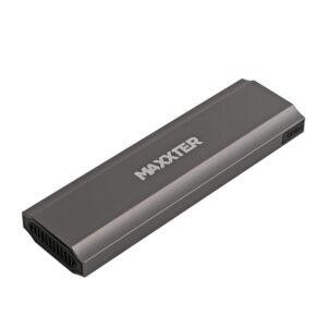 Зовнішня кишеня Maxxter M.2 NVMe PCIe, USB 3.1 Type-C Gen2, Metal, Black (EHDE-2280S-02)