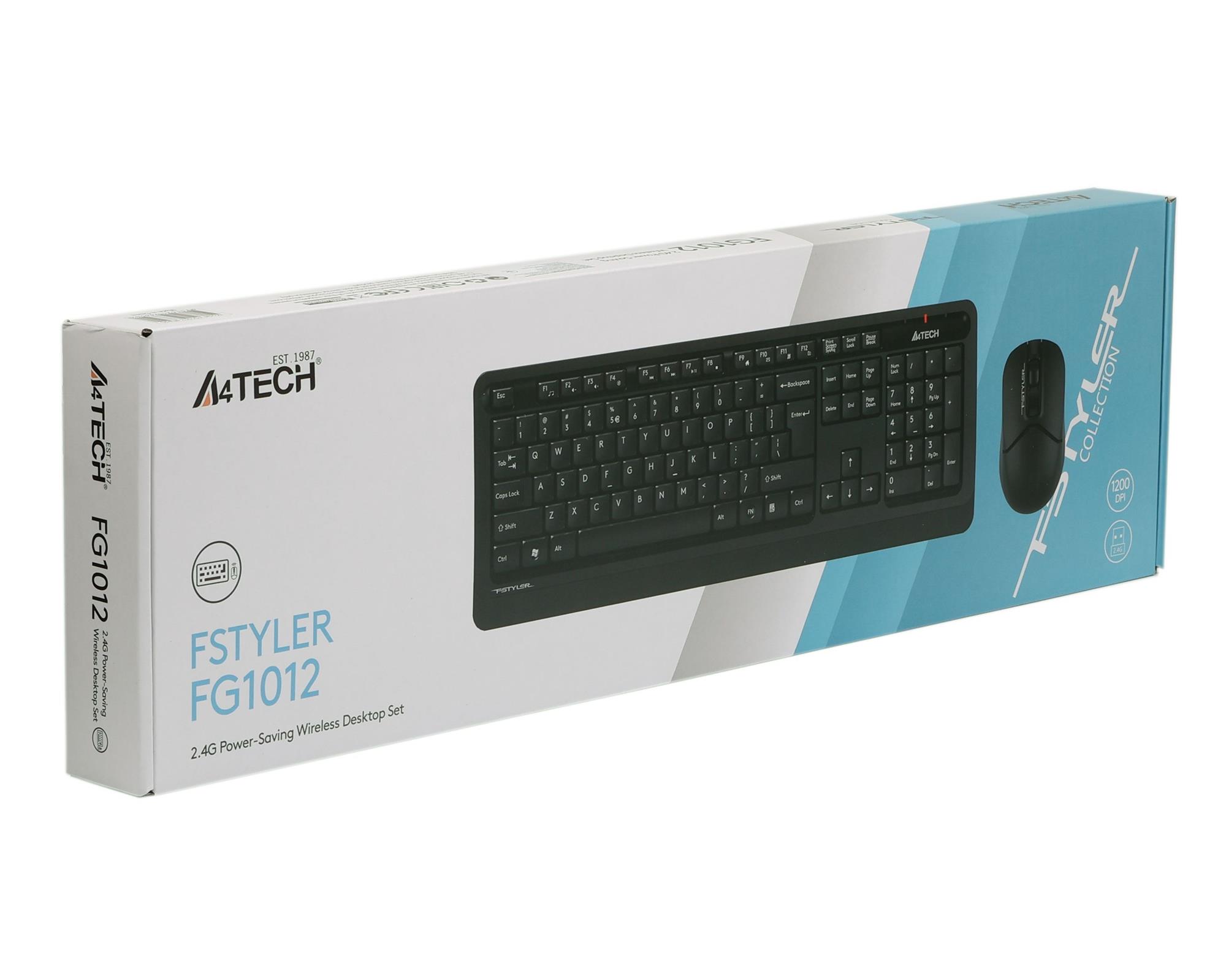 Комплект (клавіатура, миша) бездротовий A4Tech FG1012 Black