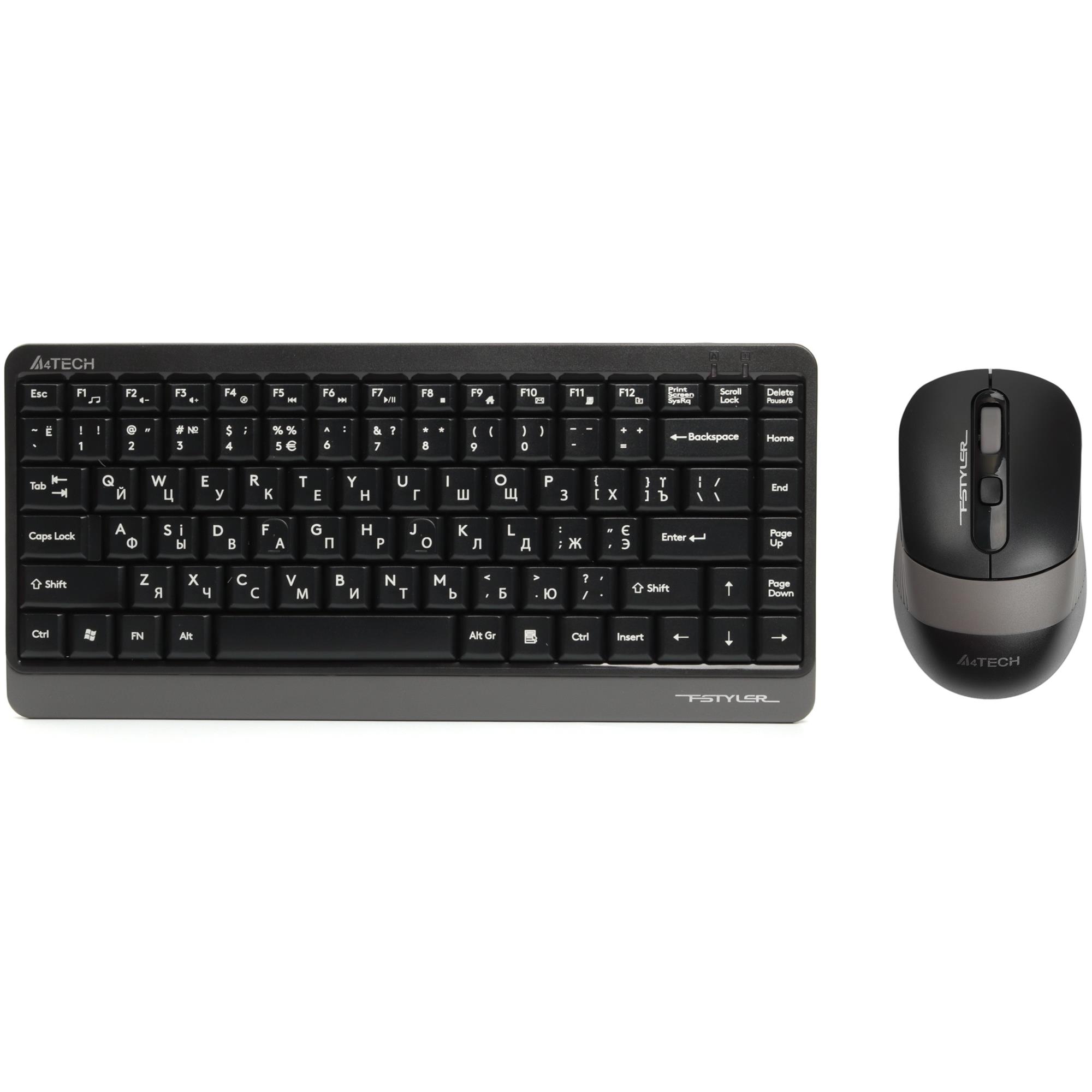 Комплект (клавіатура, миша) бездротовий A4Tech FG1110 Grey