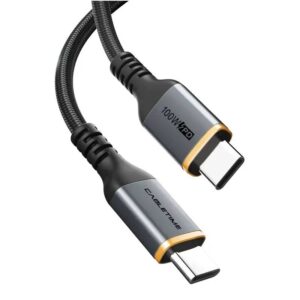 Кабель Cabletime USB Type-C - USB Type-C (M/M) PD 100W, 2 м, Black (CU03L)