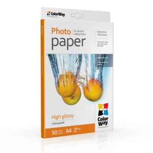 Фотопапір ColorWay глянцевий 180г/м2 A4 50 арк. (PG180050A4)