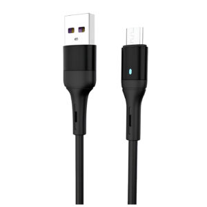 Кабель SkyDolphin S06V LED Smart Power USB - micro USB (M/M), 1 м, Black (USB-000559)