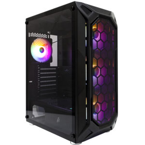 Корпус 1stPlayer X6-BK-4F1 Black без БЖ