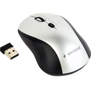 Миша бездротова Gembird MUSW-4B-02-BS Black/Silver